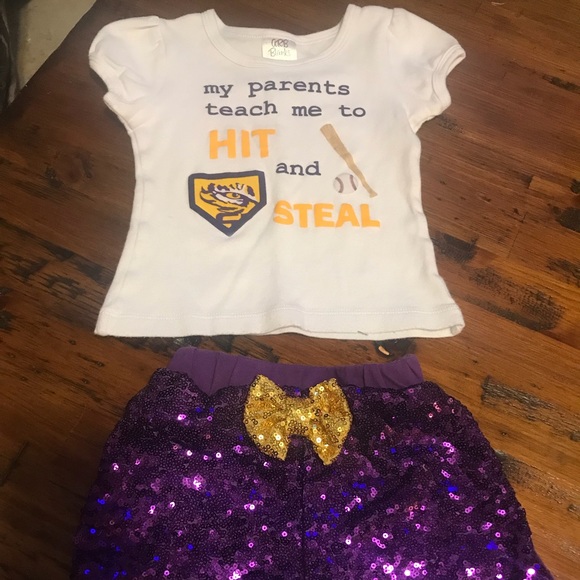 12 Mo LSU Baseball Outfit - Picture 2 of 3